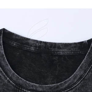 T-shirt surdimensionné pour homme personnalisé, lavage à l'acide, 100% coton, col rond uni, coupe classique, séchage rapide, respirant, manches courtes - Product Image 5