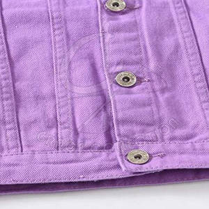 Chaqueta Vaquera Delgada Morada de Alta Calidad para Hombre, Personalizada, con Botones, Informal, para Invierno, Transpirable, de Secado Rápido, con Tela de Lujo - Product Image 5