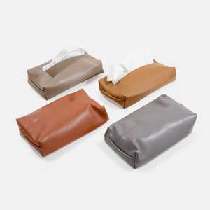 Leather Tissue Box Cover Modern Tissue <b>Holder</b> Synthetic <b>Car</b> Tissue <b>Holder</b> Bedroom Decor LBTC-0039 - Product Image 1