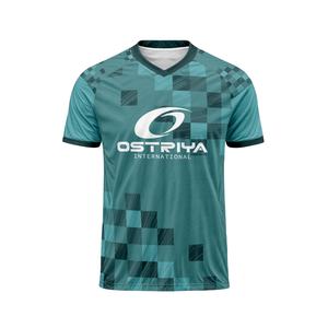 Camiseta de Fútbol Moderna con Cuello en V para Adultos, Ropa Deportiva Personalizada con Impresión de Nombre en Color Sólido, Alta Calidad - Product Image 1