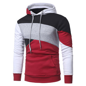 เสื้อฮู้ดผู้ชายแบบมีเอกลักษณ์วัสดุโพลีเอสเตอร์/ ผ้าฝ้ายสีตัดกัน - Product Image 1
