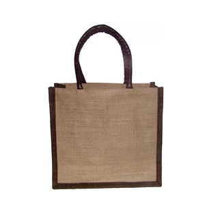 กระเป๋าช้อปปิ้งปอกระเจาเป็นมิตรกับสิ่งแวดล้อมพร้อมด้ามจับหนังแท้ผลิตอย่างระมัดระวัง2025 - Product Image 2