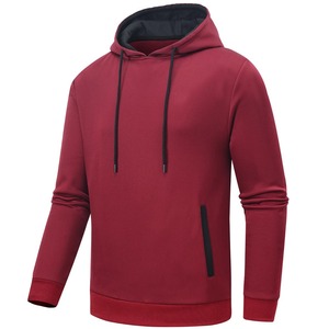 Fabrica profesional Hombres Sudaderas con capucha Elegante Jersey liso Moda Ropa de calle Ligero Contraste Color 100% Algodón - Product Image 2
