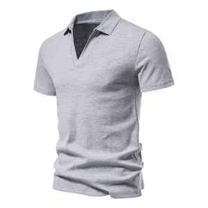 T-shirt polo à manches courtes personnalisé pour homme en coton et polyester, grande taille, avec différentes options de couleurs, faible MOQ - Product Image 4