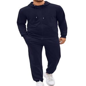 Ensemble 2 pièces en coton molletonné de haute qualité avec logo personnalisé Combinaison de jogging design propre - Product Image 4