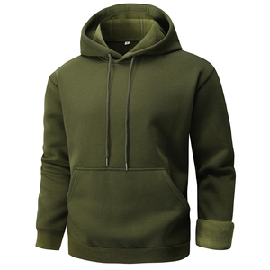 Pull-over à capuche personnalisé pour hommes, sweat-shirt à capuche en molleton uni avec poche kangourou, confortable et élégant - Product Image 3