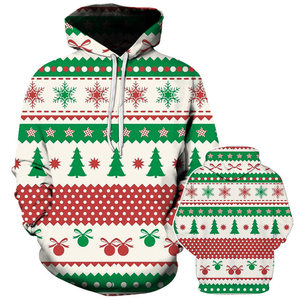 Pulls à capuche pour hommes Hiver Noël Impression 3D par sublimation Conception personnalisée Impression numérique 100% coton polaire de haute qualité - Product Image 4