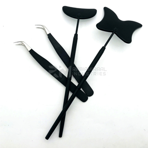 Miroir professionnel OEM en acier inoxydable demi-lune pour cils, couleur personnalisée, style plume, extension de cils faux CC, vente en gros - Product Image 5