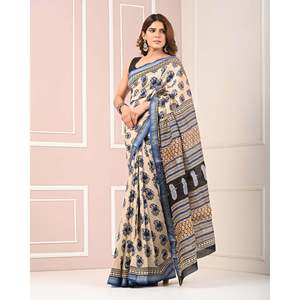 Sari de Georgette Chanderi con Blusa, Vestido Indio de Seda Pesada, Lehenga Banarasi Suave Estilo Bollywood con Salwar Kameez - Product Image 5