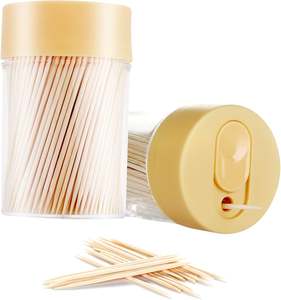 ไม้จิ้มฟันไม้ไผ่แบบใช้แล้วทิ้ง ยี่ห้อ Mint Two Sharp ผลิตตามสั่ง เป็นมิตรกับสิ่งแวดล้อม บรรจุในขวดพลาสติกสีสันสดใส - Product Image 2