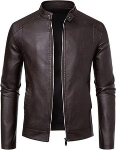 Chaqueta de Piel de Vaca para Hombre, Transpirable, Ecológica, de Secado Rápido, Cálida para Invierno, Cuello Alto, Estilo Casual, Alta Calidad, Precio Razonable - Product Image 1