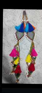 จี้ตกแต่งกระเป๋าหิน2025พวงกุญแจพู่ปอมปอมปอมสำหรับนำโชคกระเป๋าและชุดส่าหรี - Product Image 5