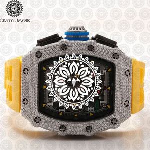 Charm Jewells Montre de luxe en acier inoxydable, boîtier carré de 40 mm, cadran analogique, bracelet en acier inoxydable, mouvement mécanique pour homme, date automatique - Product Image 1