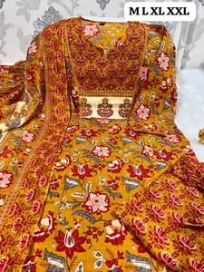 Kurti de Algodón Puro para Mujer con Pantalón y Dupatta de Algodón, Bordado Completo, Hecho en India - Product Image 5