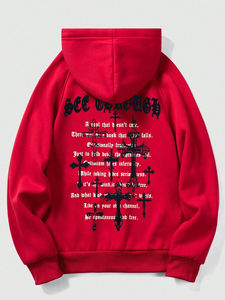 Pull-over à capuche en coton 100% pour hommes, sweat-shirt en polaire confortable avec logo personnalisé imprimé, saison d'hiver, col à capuche - Product Image 2