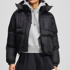 Chaqueta de Invierno para Mujer al por Mayor, Directo de Fábrica, OEM, Chaqueta Acolchada con Capucha, Abrigo Cálido con Cremallera, Ropa de Calle Informal de Moda 2026 - Product Image 6