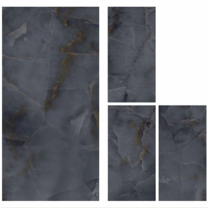 กระเบื้องพอร์ซเลนเคลือบเงาคุณภาพพรีเมียม สีดำสง่างาม - Product Image 1