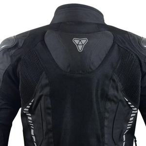 Chaqueta ligera de malla para motocicleta Adventure Jaket de verano para hombre con CE Armorr y paneles de alta visibilidad - Product Image 4