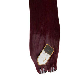 Venta al por mayor de alta calidad de origen virgen hueso recto Remy extensiones de cabello humano teñido paquetes de trama para trenzar - Product Image 1