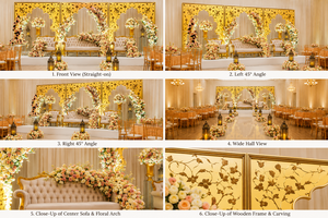 Custom Made Wooden Pakistani Wedding Stage Frames London Event Decor Moroccan Wedding <b>Mirror</b> Wall <b>Panels</b> For Reception Stage - Product Image 6