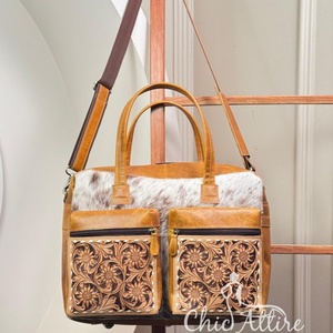 Fabricant de sac à couches en cuir usiné à la main de style vintage de qualité supérieure sac à main en cuir de vachette de grande capacité pour femmes - Product Image 1