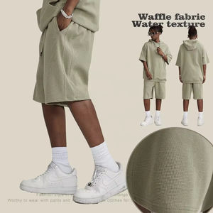 Oversized <b>Men</b> Casual <b>Shorts</b> Summer Cotton Fleece <b>Shorts</b> with <b>Long</b> Drawstring Multi-Color Options OEM Wholesale Supplier - Product Image 4