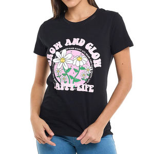 Bajo MOQ Último diseño Mujeres Camisetas Ropa de verano Mujeres Camisetas Logotipo personalizado Impresión Mujeres Camisetas - Product Image 1