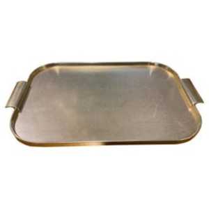 Newest Designed Industrial Design Rectangular Nickel Plated Aluminium Cast Handicraft Customizable Christmas Serving Tray Custom - Product Image 3