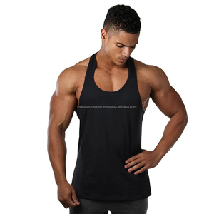 Débardeur de fitness pour hommes, gilet en coton blanc uni pour la musculation, fabriqué au Pakistan, en vente - Product Image 1