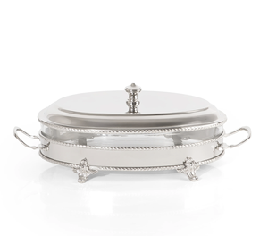 Plato de frotamiento de primera calidad moderno de acero inoxidable, perilla de cazuela, calentador de alimentos aislado duradero ecológico para fiestas de boda - Product Image 4