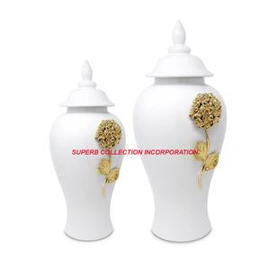 Pots de gingembre plaqués or faits à la main Offre Spéciale Vase de table moderne avec glaçure mate fait à la main sur Offre Spéciale - Product Image 4