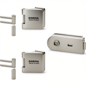 DORMA-GLAS Glass <b>Door</b> Fitting STUDIO RONDO/OFFICE JUNIOR <b>Light</b> Alloy Anodized Stainless Steel BB Lever Handle Office Supplies - Product Image 3
