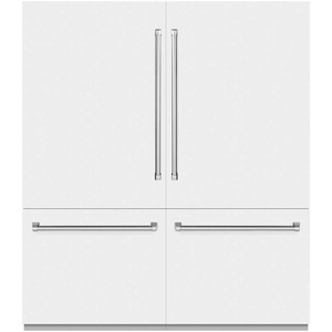 Réfrigérateur à portes françaises ZLINE RBITWM72 de 72 pouces, 39,6 pieds cubes Congélateur bas intégré avec distributeur d'eau et machine à glaçons, alimentation électrique - Product Image 1