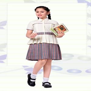 Conceptions d'uniformes scolaires modernes pour filles Excellente qualité Logo personnalisé Robe chasuble Chemise en coton Vente en gros Saison d'été Enfants - Product Image 5