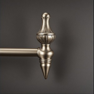 Golden Path Single Aluminum <b>Curtain</b> <b>Pole</b> Textured Metallic Finish Modern Design Slide Easily Luxurious Feel Decorative - Product Image 2