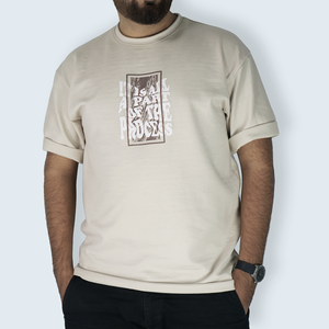 Camiseta estampada personalizada para hombre con diseño gráfico en la parte delantera y trasera hecha de algodón transpirable streetwear top de moda informal de gran tamaño - Product Image 1