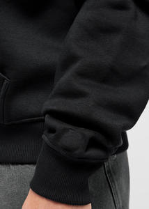 OEM Hommes Noir Oversize Pull à Capuche Ensemble 50% Coton 50% Polyester Manches Longues Imprimé Sweat Lavé À Capuche En Gros - Product Image 2