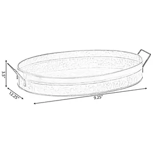 ถาดโลหะทรงรีหรูหรามีสไตล์การออกแบบที่ทนทานสมบูรณ์แบบสำหรับความบันเทิงในบ้านกิจกรรมพิเศษและการชุมนุม - Product Image 6