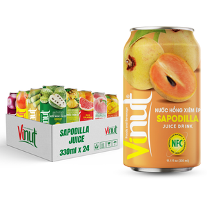 Jus de sapodilla au goût original 330ml boîte Vietnam fruits et légumes boisson Halal certifiée marque privée OEM ODM fabricant - Product Image 1