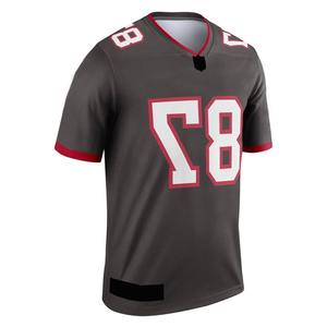 Camiseta de fútbol de sarga bordada de aparejos de alta calidad personalizada, camiseta de fútbol de sarga transpirable de talla grande - Product Image 2