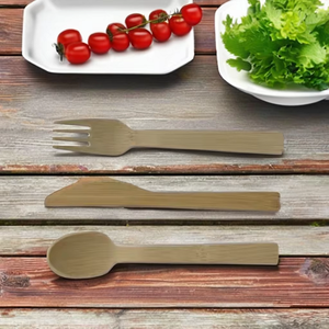 Hot bán phân hủy sinh học bã mía thiết lập dao kéo thân thiện với môi dùng một lần muỗng nĩa dao cho dịch vụ thực phẩm và các bên - Product Image 3