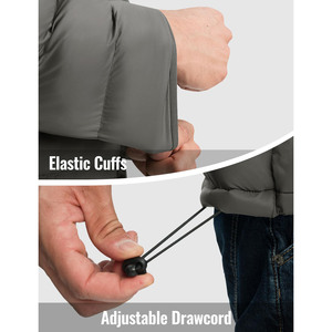 Chaqueta Acolchada de Alta Calidad OEM para Hombre, con Capucha, Cálida para Invierno, Talla Grande, Cierre Completo, Chaqueta de Plumón para Hombre, Personalizable con Logotipo - Product Image 2