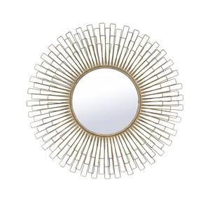 Leaf Shape Wall Hanging <b>Mirror</b> in Metal with <b>Large</b> Size Perfect for Superior Quality Indoor Home Decor and Modern Styling - Product Image 4