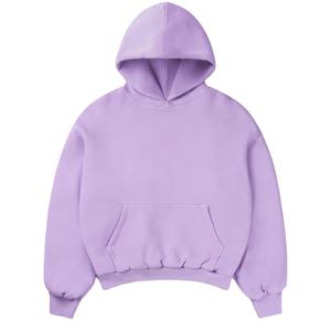 Sudaderas con Capucha Color Lavanda de la Mejor Calidad, 100% Algodón, Corte Holgado, Estilo Urbano, Hombros Caídos, las Mejores Sudaderas de Invierno para Hombre - Product Image 3