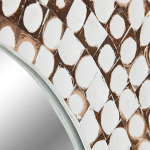 Top quality unique Rustic round coconut shell wall <b>mirror</b> <b>for</b> livingroom <b>bedroom</b> entryway decor handmade by Vietnamese - Product Image 3