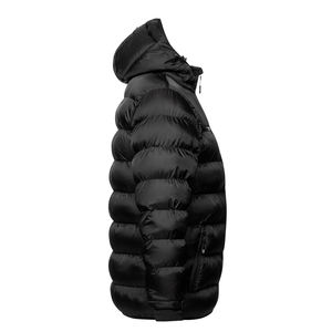 Veste bulle surdimensionnée noire pour hommes respirante doudoune d'hiver avec logo personnalisé vêtements d'extérieur grande taille - Product Image 3
