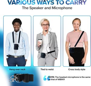 Personal Voice Amplifier <strong>Small</strong> Portable Microphone Rechargeable Megaphone Wireless Microphone <strong>Speaker</strong> - Product Image 5