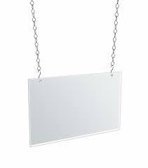 Elegante soporte de letrero de marco transparente de acrílico con cadena colgante Estante de exhibición de presentación elegante para oficinas Tiendas Ajustes para el hogar - Product Image 4