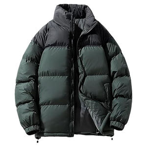 Chaqueta acolchada transpirable ecológica con cuello levantado de invierno para hombre personalizada de alta calidad con manga desmontable - Product Image 3