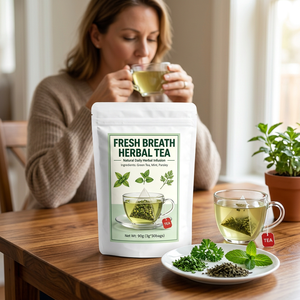 Té Herbal para un Aliento Fresco, 3g*30 Bolsitas, 90g, Infusión Botánica Natural de Té <span class=keywords><strong>Verde</strong></span>, Menta y Perejil para el Bienestar Bucal Diario - Product Image 4